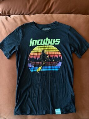 Incubus 2022 Tour Graphic Band Tee Black Sasquatch Canoe Shirt Men’s Small